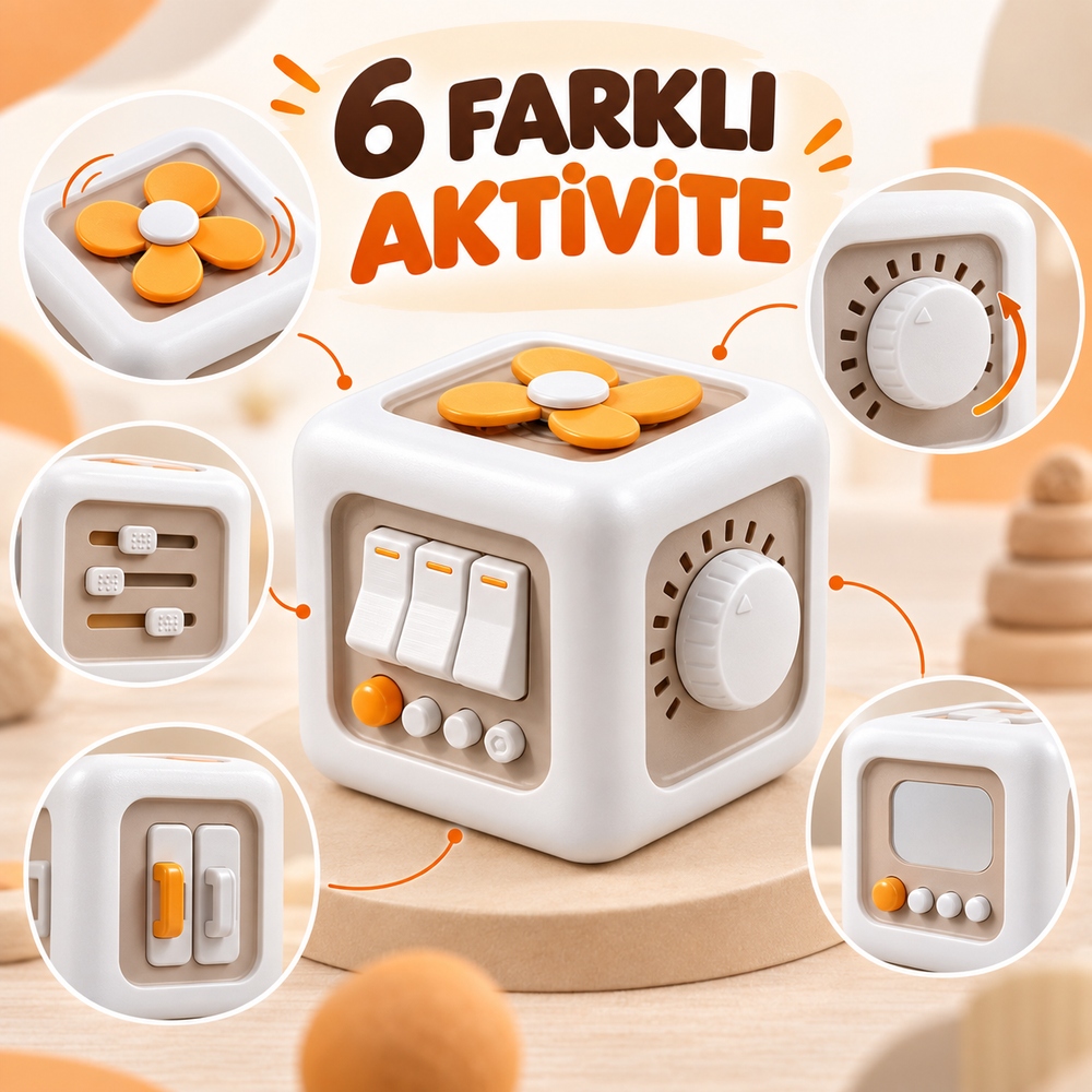 Montessori Eğitici Aktivite Küpü
