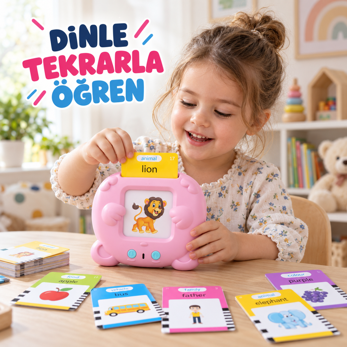 Montessori Sesli İngilizce Flash Kart Seti
