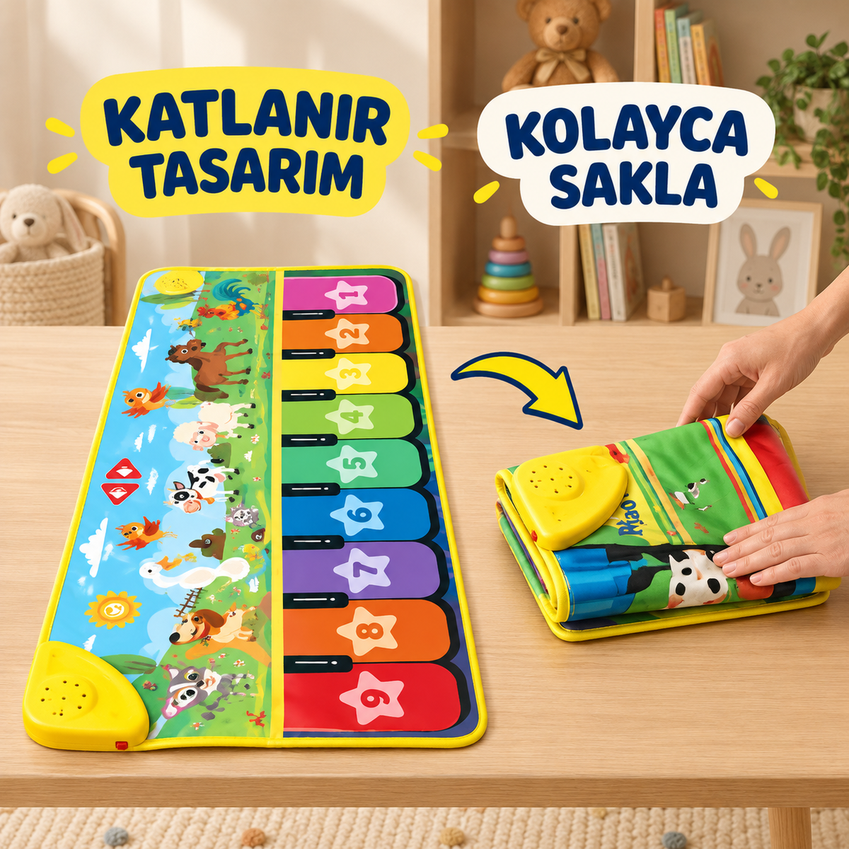 Dokunmatik ve Işıklı Müzik Matı