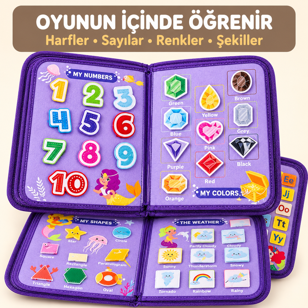 Montessori Deniz Kızı Keçe Kitabı